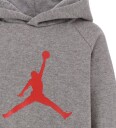 Jordan Hettegenser   Jumpman Logo   Grå Melert m. Rød   Jordan   5 6 år 110 116   Hettegenser