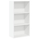 Bokhylle hvit 60x30x114 cm konstruert tre
