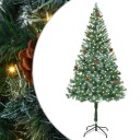  Kunstig juletre med 300 LED med stativ grønn 180 cm PVC og stål