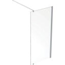 Contura Shower Space dusjvegg, 79 cm, klart glass, aluminiumsprofil