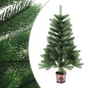 vidaXL Kunstig juletre med LED og kulesett 65 cm grønn
