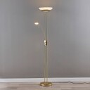 Lindby Dimmbar LED-uplight Yveta med leselys