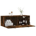  Veggskap 2 stk røkt eik 100x36,5x35 cm konstruert tre 8720845949709