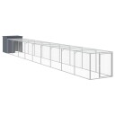 Vidaxl Hønsebur Med Gård Antrasitt 110X1017X110 cm Galvanisert Stål