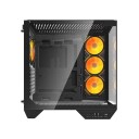 Darkflash DY470 Miditower Kabinett med 4 ARGB-vifter og GPU-støtte Svart