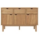 vidaXL Skjenk 114x43x73,5 cm heltre furu