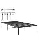  Sengeramme i metall med hodegavl svart 90x190 cm 8721102644818