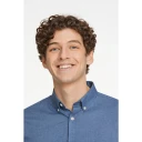Lindbergh Yarn Dyed Oxford Superflex Shirt   Blue   S