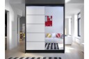 Pickering Garderobe Med Speil 150x200 cm - Svart Og Hvitt