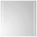 vidaXL LED Badevindu med speil Gjennomsiktig 50 x 50 cm herdet glass