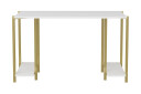 Skrivebord Yepan 60x73,8x125,2 cm med oppbevaring   Gull/Hvit