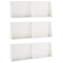 vidaXL Støttemur 6 stk. 60 x 12 x 40 cm Stål Hvit