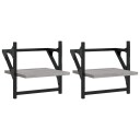  Vegghyller med stenger 2 stk grå sonoma 30x25x30 cm 8721012045705