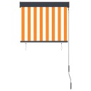 vidaXL Utendørs rullegardin 80x250 cm hvit og oransje