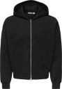 ONLY & SONS Onsgoyle Boxy Ls Scuba Zip Hoodie Sweat Black XL