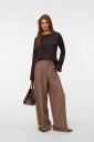 Vero Moda   Bluse Vmmiro Ls Boat Neck Top Wvn   Brun