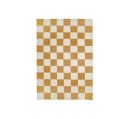 Square teppe hvit/gul