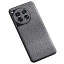 INCOVER OnePlus 12 Stoffdekket Plastdeksel - Grå