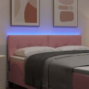  LED Hodegjerde Med Knapper Rosa 80 cm Fløyel