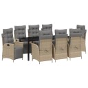 9-delt hage spisestue sett Beige Poly rotting