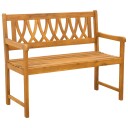 vidaXL Utendørs benk 2  seter 110 x 56 x 90 cm Solid akasietre