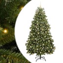  Kunstig juletre med LED  stripelys grønn 210 cm PVC og metall