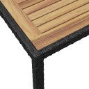  Hagebord svart og brun 123x60x74 cm heltre akasie