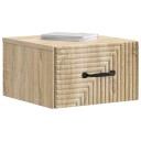  Vegghengt Nattbord Sonoma eik 34,5 x 33 x 20 cm Konstruert tre