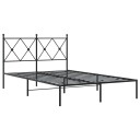 Sengeramme i metall med hodegavl svart 120x190 cm 8721012373839