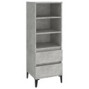 vidaXL Highboard betonggrå 40x36x110 cm konstruert tre