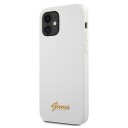 Guess Etui Guess Guhcp12slslmgwh Apple Iphone 12 Mini Biały/White Hardcase Metal Logo Script