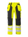 ProJob 6506 Håndverksbukse Kl 2 Gul/Svart C154