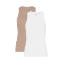 Urban Quest 2-Pack Women Bamboo Tank topp multi S