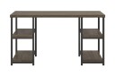 Skrivebord Ashlar 137 cm med Oppbevaring 4 Hyller Brun/Svart   Dorel Home