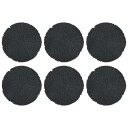  Stepping Stone 6 pcs Svart Ø 45 x 1,8 cm Gummi