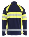 Blåkläder Fleecejakke 4713 Varselklasse 1, Mikrofleece Marineblå/Gul