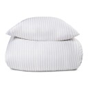 Borg Living Sateng sengesett - Hvit sengetøy - Stripet - 140x220 cm