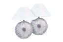 Lunis Bordlampe 2 stk 38 cm E14 Transparent/Hvit