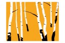 Fototapet Birches On The Orange Background 400x309 - Artgeist sp. z o. o.