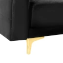 3 seters sofa Aberdeen   Svart Gull/Fløyel