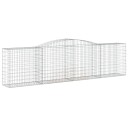 vidaXL Gabionkurver buede 25 stk 400x50x100/120 cm galvanisert jern