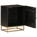  Nattbord svart 40x30x50 cm heltre mango og jern 8721012215764