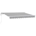  Innvendbar Markise Antrasitt og Hvit 350 x 200 cm