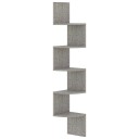 vidaXL Veggmontert hj?rnehylle 19x19x123 cm sponplate betonggr?