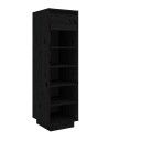 vidaXL Skoskap svart 34x30x105 cm heltre furu