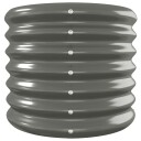 vidaXL Plantekasse pulverlakkert stål 260x40x36 cm grå