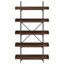  Bokhylle 5 etasjer brun eik 100x33x180,5 cm konstruert tre 8721012194830