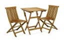 Cafesett FINLAY bord og 2 stoler 60x60xH72cm  