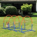 Northio 4-Delt Dog Agility-Sett Med Bæreveske Blå/Oransje