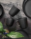 Aida Raw Titanium Kaffekopp med hank 25 cl Svart